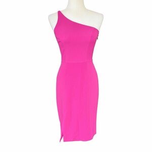 Dress the Population Alexandra Sleeveless Midi Dress Bright Fuschia Size XS